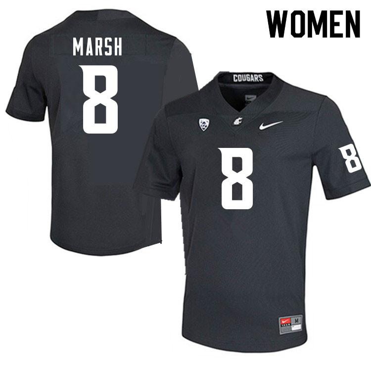 Women #8 Armani Marsh Washington Cougars College Football Jerseys Sale-Charcoal